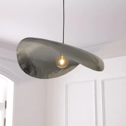 atmosphera Lámparas De Techo>Lámpara de techo ARLO plateado de metal 128cm