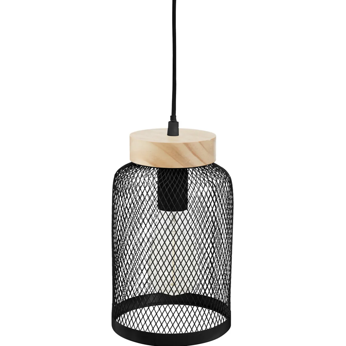 atmosphera Lámparas De Techo>Lámpara Techo Zely Metal Madera 15x24Cm