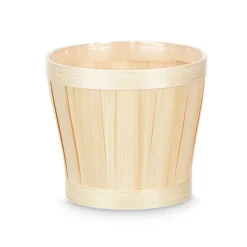 Jarrones Y Vasos>Maceta beige de bambú 15cm
