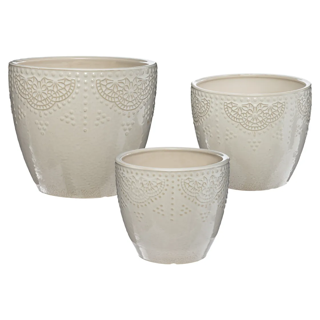 atmosphera Jarrones Y Vasos|Estilo Étnico>Maceta Cerámica Tam.2/3 25x23Cm