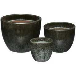 atmosphera Complementos>Maceta Cerámica Verde Tam. 3/3 37x30Cm
