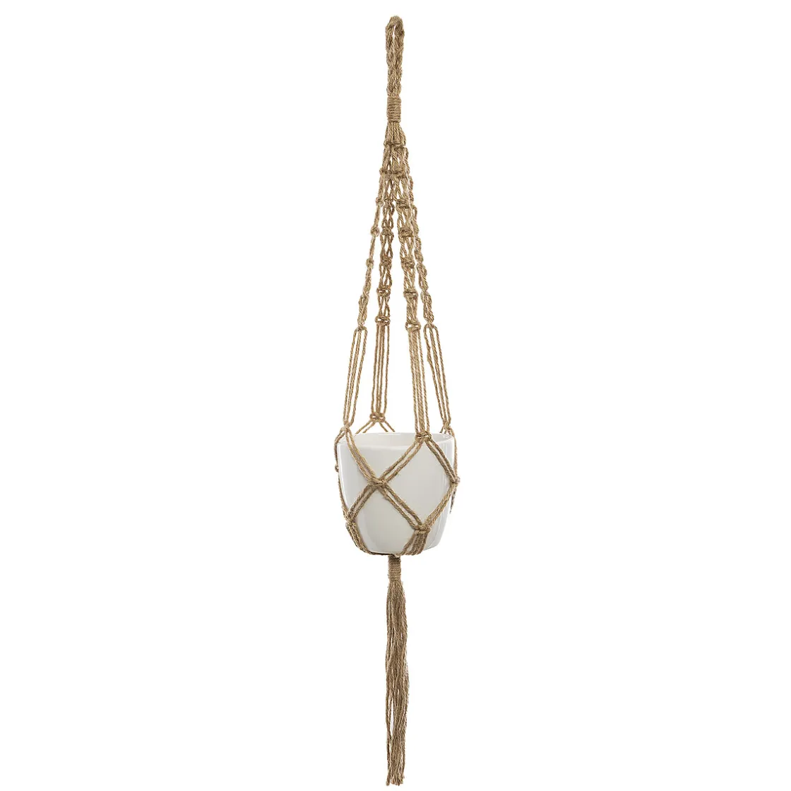 atmosphera Jarrones Y Vasos>Maceta Colgante De Cerámica 11.5x74Cm