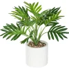 atmosphera Plantas Y Flores Artificiales>Maceta De Cemento Blanco C/Palmera