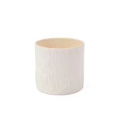 Jarrones Y Vasos>Maceta De Cerámica Blanca 14.5x12.8Cm