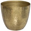atmosphera Accesorios|Estilo Étnico>Maceta Dorada Metálica Oasis 18Cm