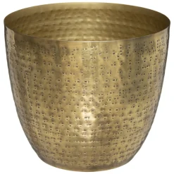 atmosphera Accesorios|Estilo Étnico>Maceta Dorada Metálica Oasis 18Cm