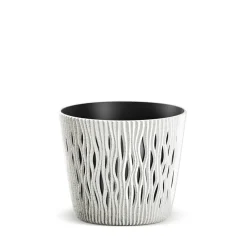 Complementos>Maceta Sandy Round Eco C/Blanco 26x22Cm