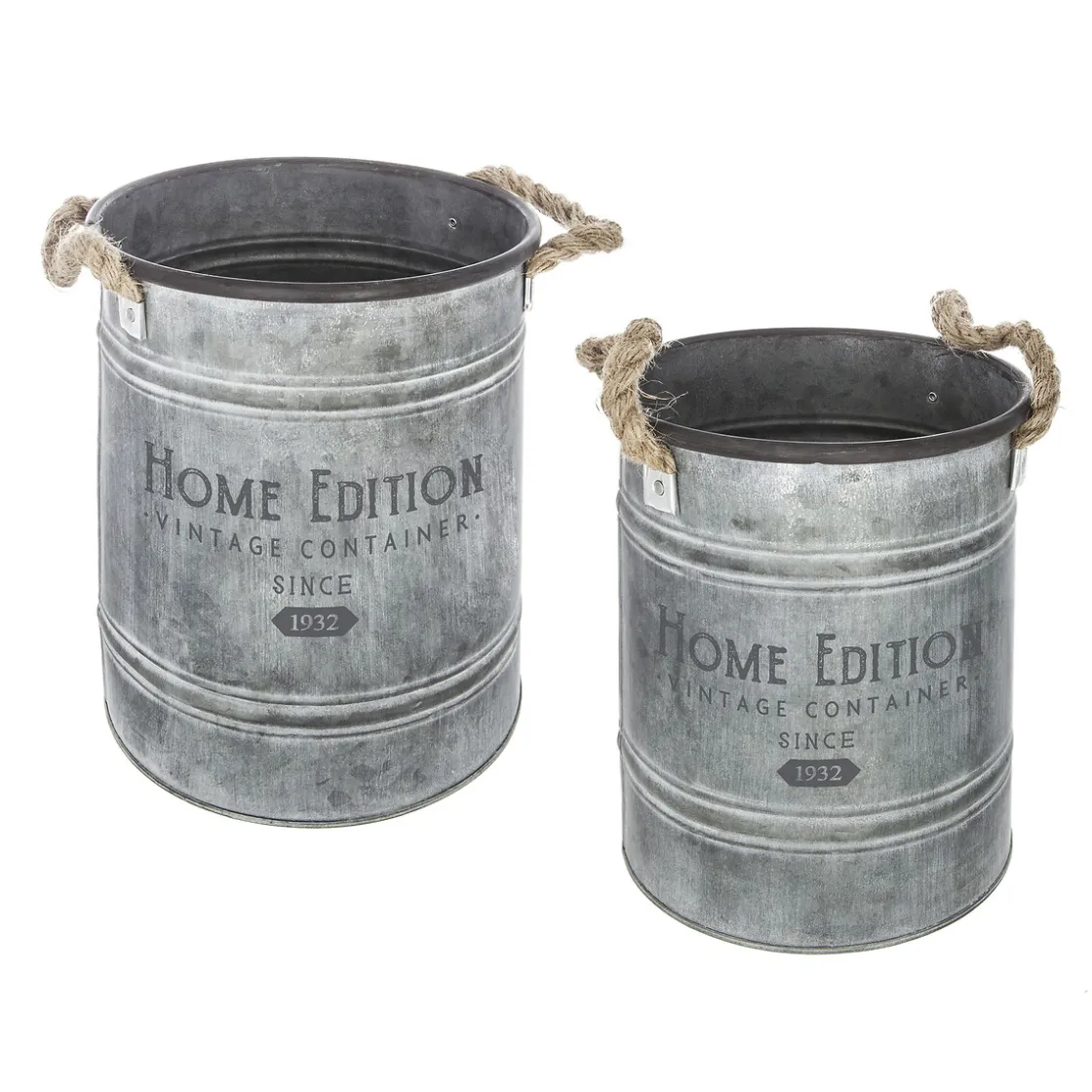 atmosphera Jarrones Y Vasos|Estilo Rústico>Maceta Tamaño 1/2 18.5x22.5Cm Zinc
