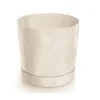 Complementos>Maceta TUBO efecto cemento beige 32.6x33.8x33.8cm