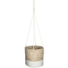 atmosphera Jarrones Y Vasos|Estilo Étnico>Macetero Colagante Etnik Blanco y Beige