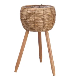 Jarrones Y Vasos|Estilo Étnico>Macetero fibra natural 52cm