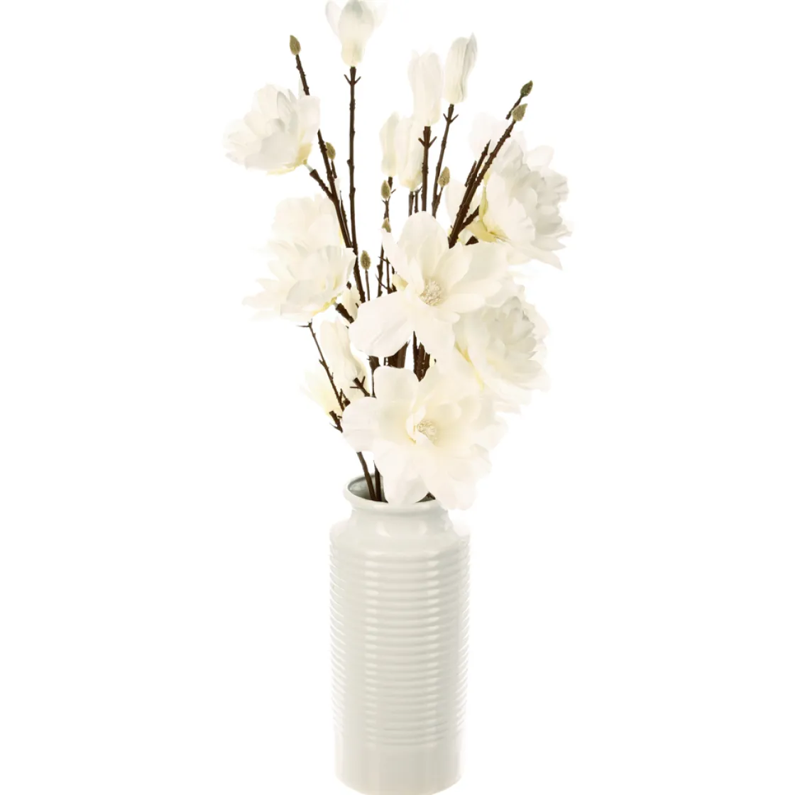 atmosphera Plantas Y Flores Artificiales|Estilo Rústico>Magnolia Con Florero 75Cm