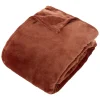 atmosphera Mantas>Manta OLLIS terracota de terciopelo