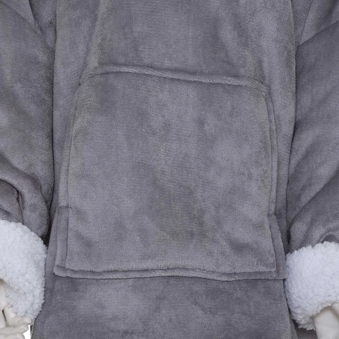 atmosphera Mantas>Manta Sudadera C/Capucha Gris