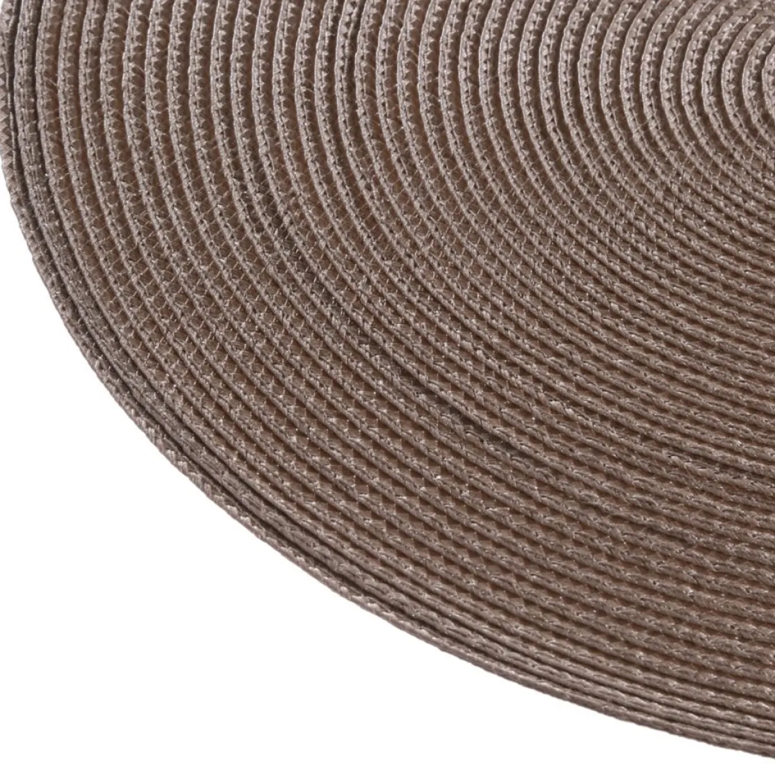 secret d'gourmet Manteles, Servilletas Y Manteles Individuales>Mantel individual TEXALINE redondo gris pardo 38cm