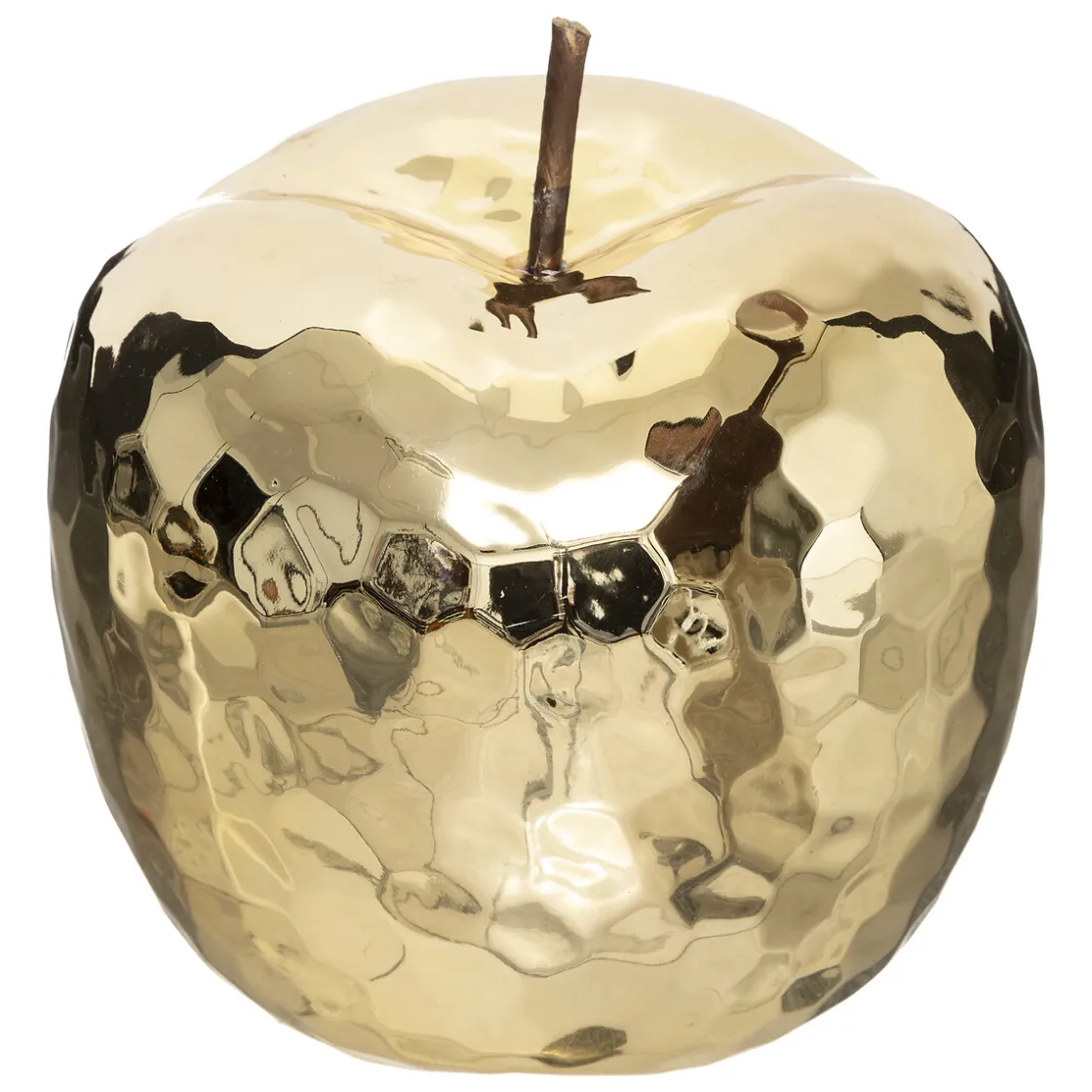 atmosphera Accesorios|Estilo Contemporaneo>Manzana Decorativa Pamela Dorada De Cerámica