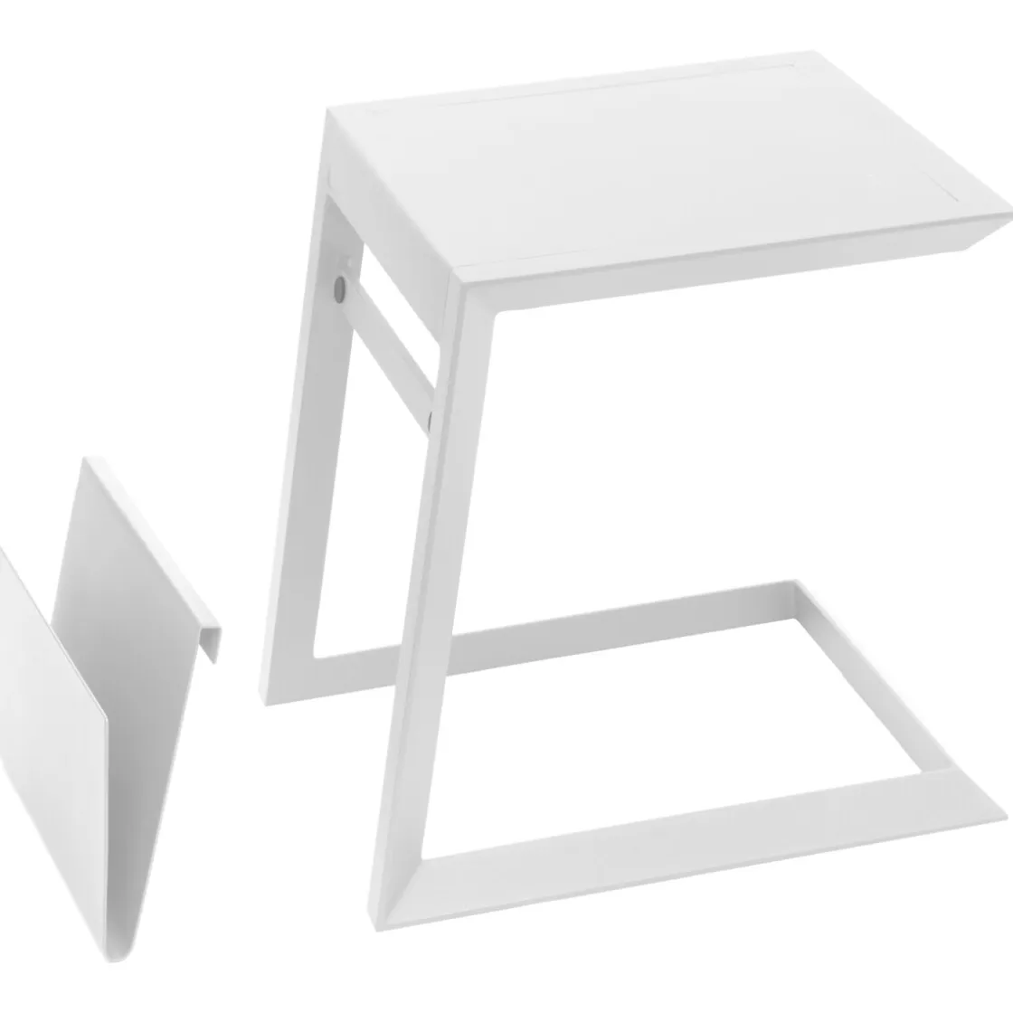 hespéride Mesas De Jardín>Mesa auxiliar ALLURE blanco de aluminio