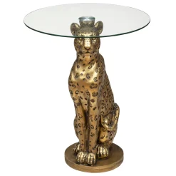 atmosphera Mesas Bajas Y Auxiliares|Estilo Contemporaneo>Mesa Auxiliar Base Leopardo 40x52Cm