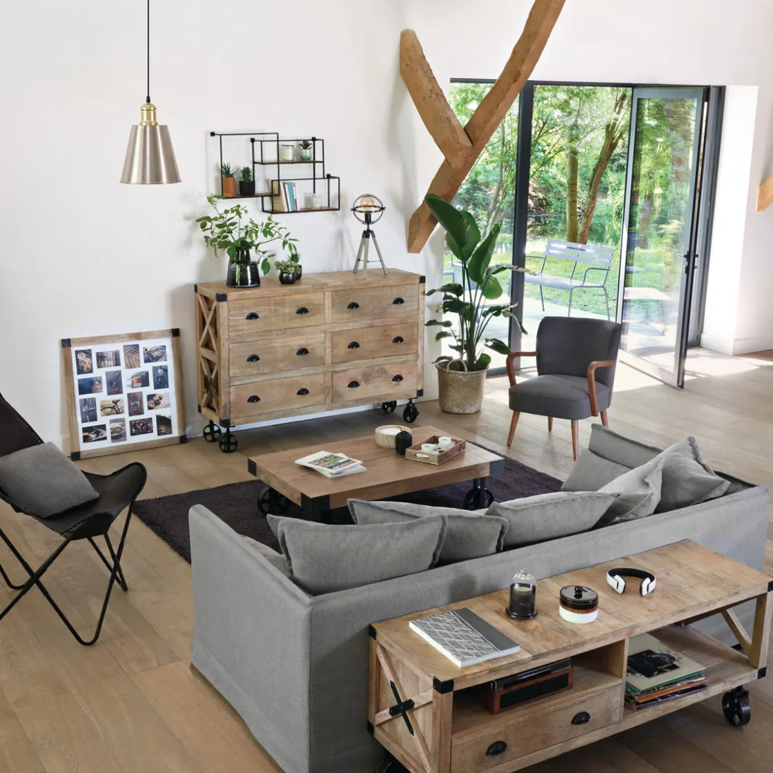 atmosphera Mesas Bajas Y Auxiliares>Mesa Auxiliar Factory 117x70x34Cm