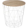 atmosphera Mesas Bajas Y Auxiliares|Estilo Industrial>Mesa Auxiliar Kumi De Mdf Metal 40x41Cm
