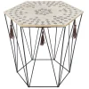atmosphera Mesas Bajas Y Auxiliares|Estilo Étnico>Mesa Auxiliar Kumi De Mdf 43x40Cm