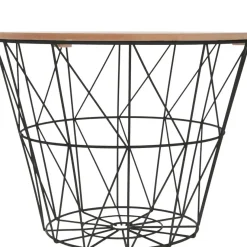 atmosphera Mesas Bajas Y Auxiliares|Estilo Contemporaneo>Mesa Auxiliar Kumi Mdf Metal 38x30.5Cm