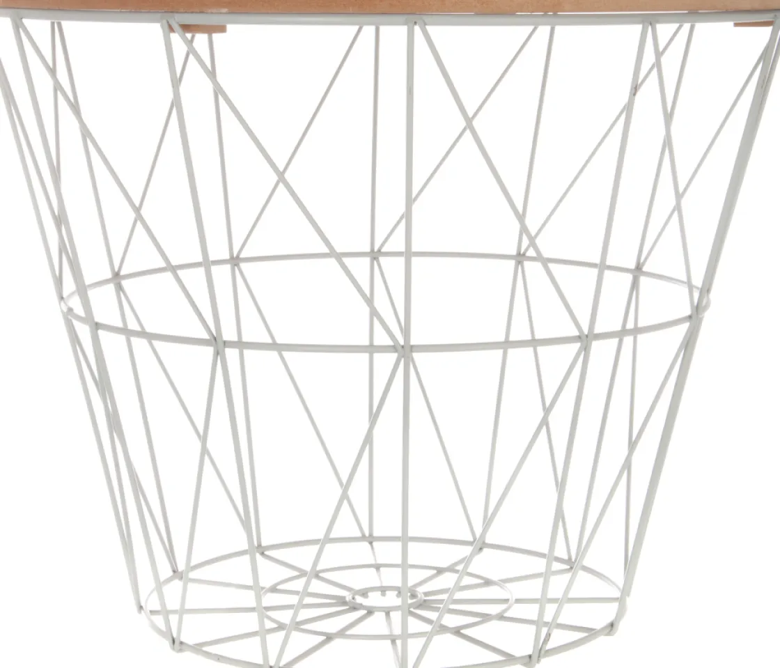 atmosphera Mesas Bajas Y Auxiliares>Mesa Auxiliar Kumi Mdf Metal 38x30.5Cm