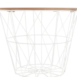 atmosphera Mesas Bajas Y Auxiliares|Estilo Contemporaneo>Mesa Auxiliar Kumi Mdf Metal 38x30.5Cm