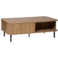 atmosphera Mesas Bajas Y Auxiliares>Mesa de centro con 2 puertas COLVA marrón 100cm