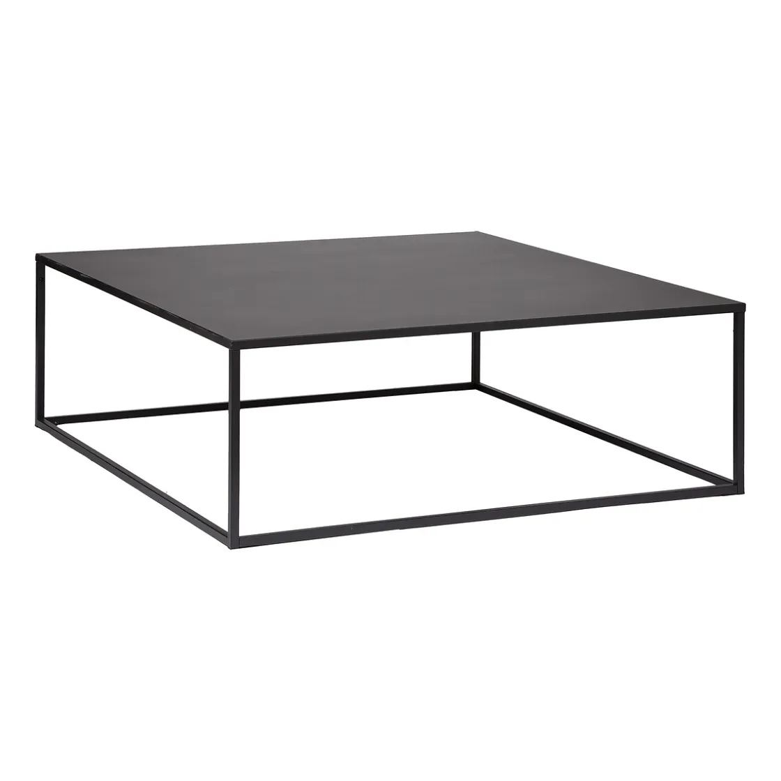 atmosphera Mesas Bajas Y Auxiliares|Estilo Industrial>Mesa De Centro Negra De Metal 100x100x36Cm