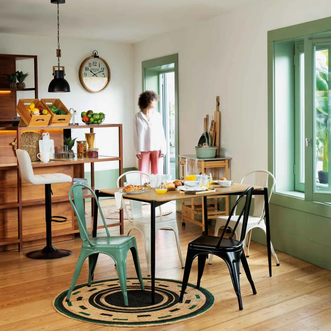 Mesas Para Comer>Mesa de cocina SLANO marrón de mdf