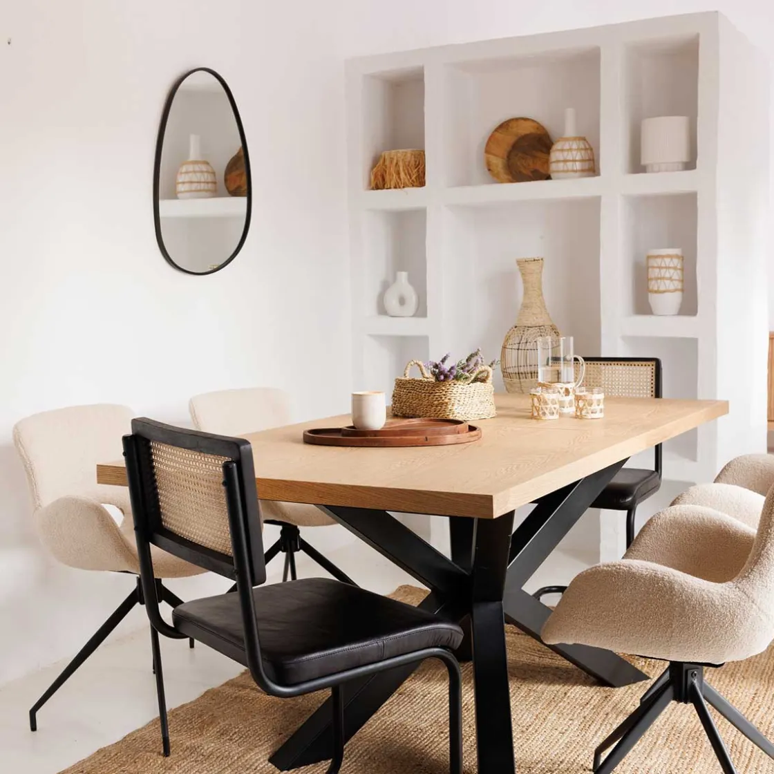 atmosphera Mesas Para Comer|Estilo Étnico>Mesa De Comedor Exten. 180-220x90Cmx76Cm