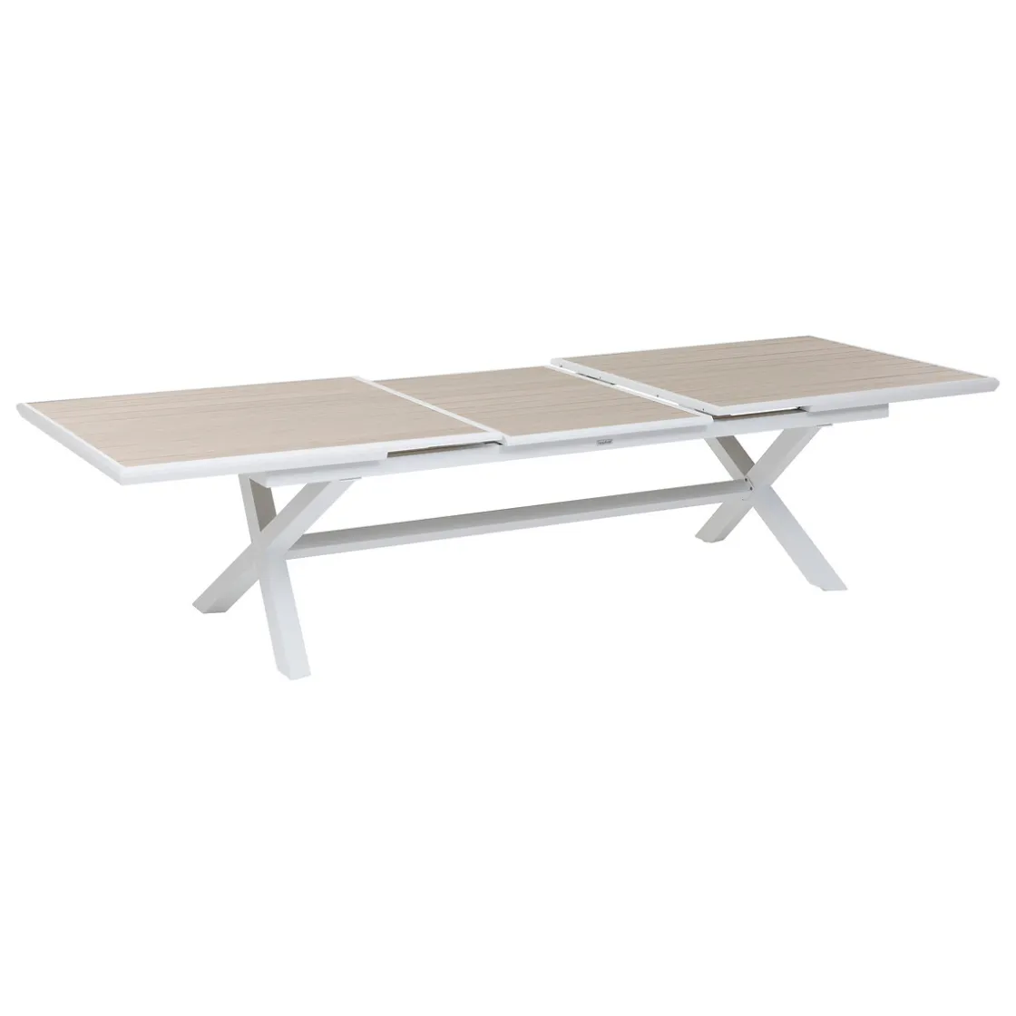 hespéride Mesas De Jardín>Mesa extensible AXIOME lino y blanco 250-330cm