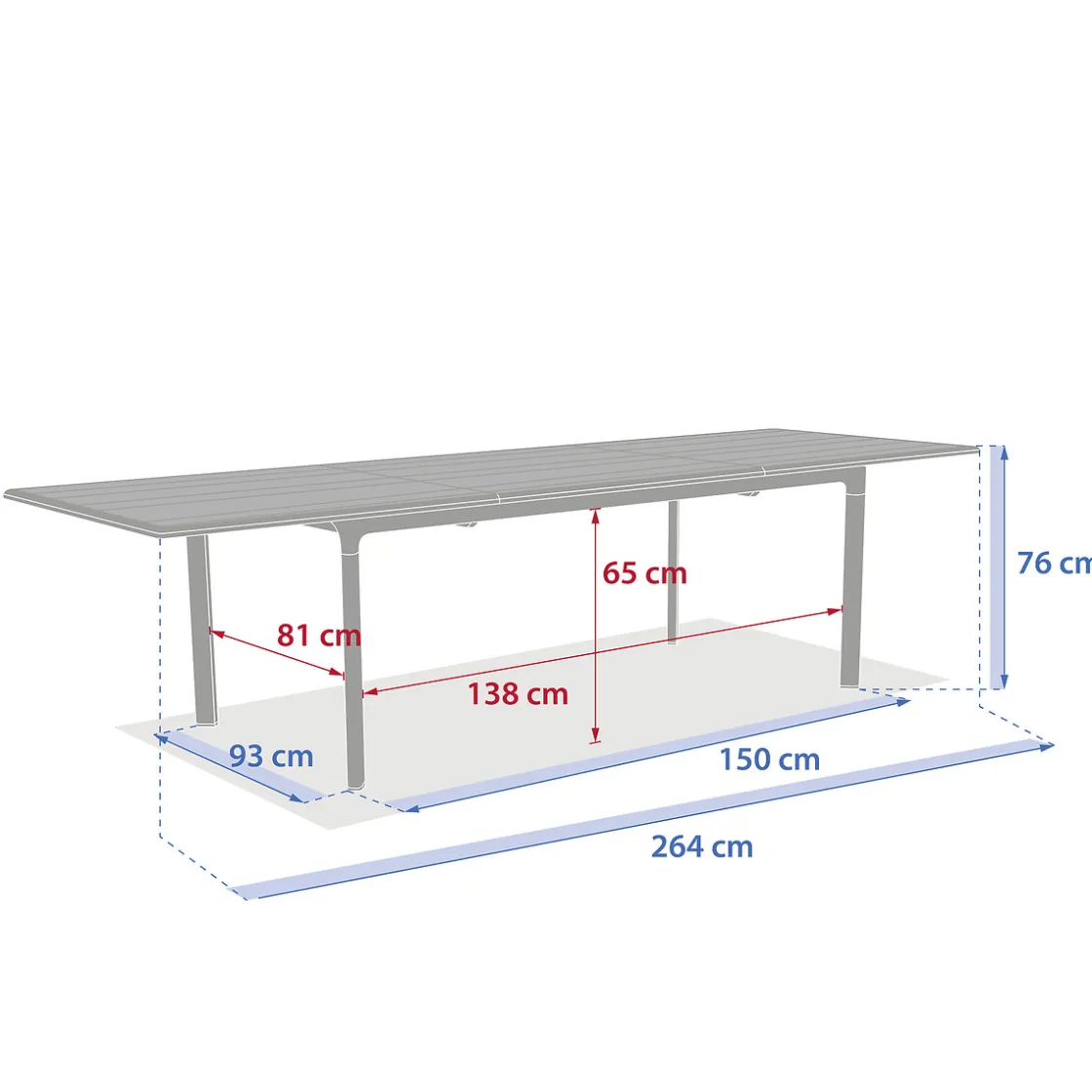 hespéride Mesas De Jardín>Mesa extensible DILORS lin y oliva