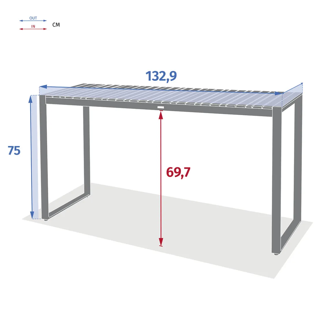 hespéride Mesas De Jardín>Mesa LENSIA de aluminio y madera eucalipto
