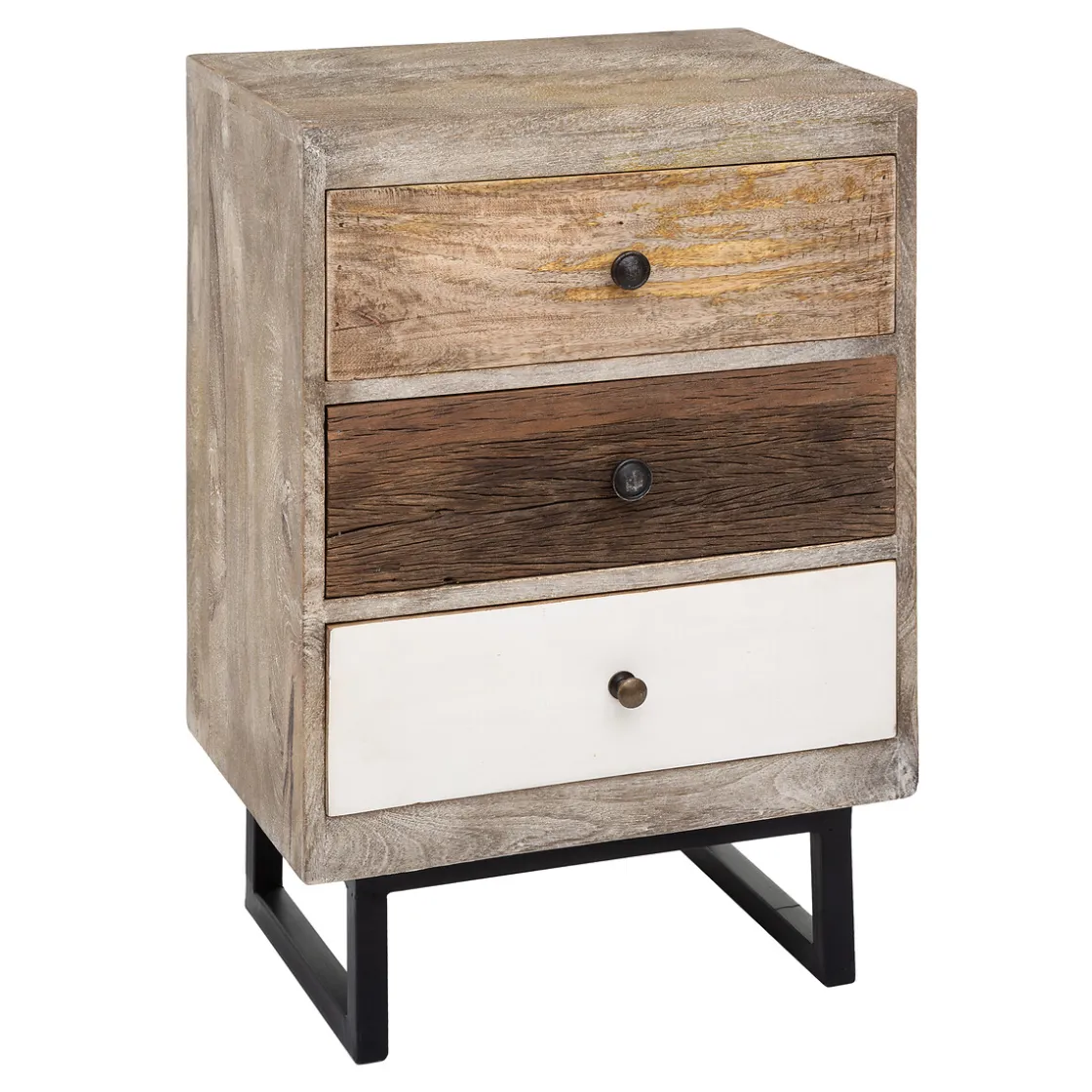 atmosphera Mesas Bajas Y Auxiliares|Estilo Étnico>Mesita De Noche 3 Cajones Koval 49x33x73