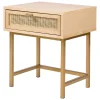 atmosphera Mesas Bajas Y Auxiliares|Estilo Oriental>Mesita De Noche Rayo Beige 45x35x50Cm