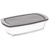 secret d'gourmet Platos Para Tartas, Tartas Y Bombones>Molde para tartas rectangular de vidrio con tapa