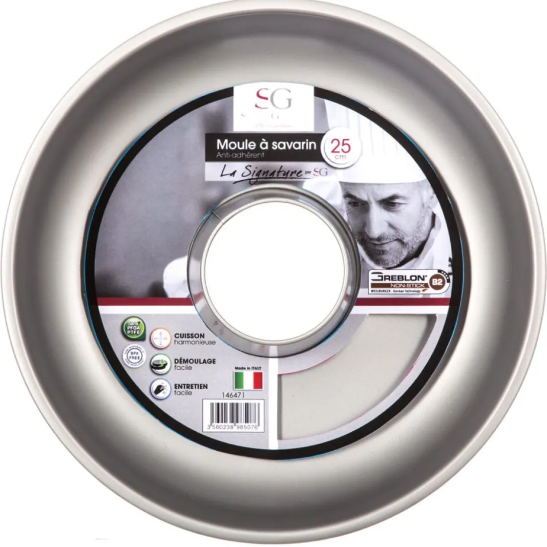 secret d'gourmet Moldes Y Otros Utensilios De Cocina>Molde Savarin Signature Negro 25Cm
