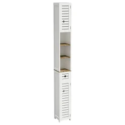 Muebles Con Lavabo Y Auxiliares>Mueble alto wc con 2 puertas RIO blanco