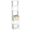 Muebles Con Lavabo Y Auxiliares>Mueble alto wc con 1 puerta RIO blanco
