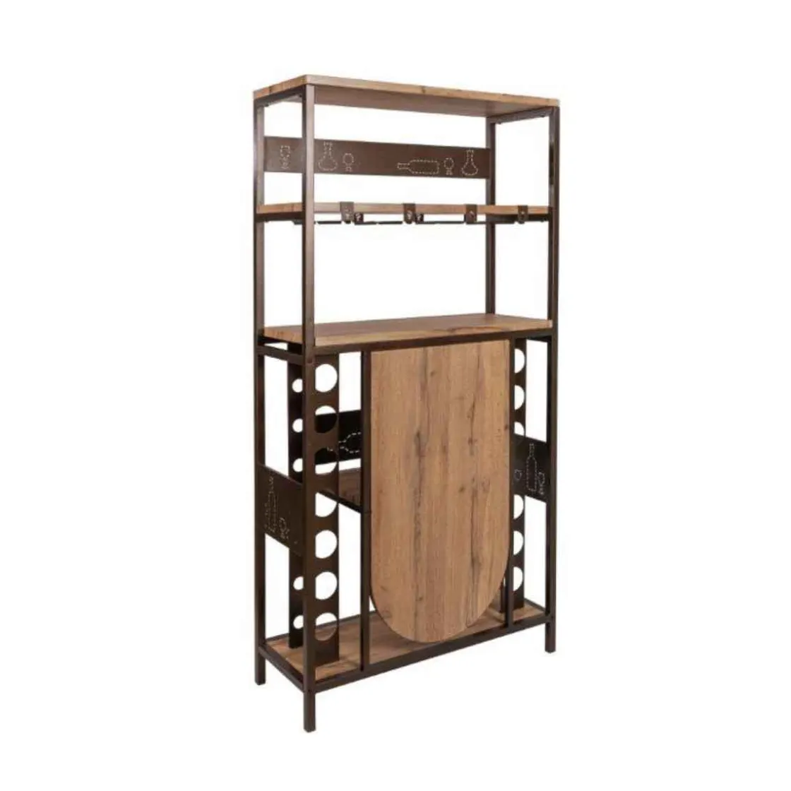 Muebles Y Carros De Apoyo>Mueble bar BOCCA con botellero y tapa removible