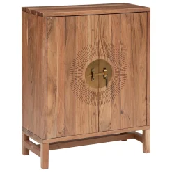 atmosphera Muebles Y Carros De Apoyo|Estilo Oriental>Mueble C/2 Puertas Marrón 80x35x101.5Cm