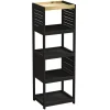 Muebles Con Lavabo Y Auxiliares>Mueble con 5 niveles CANCUN negro