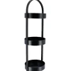Muebles Con Lavabo Y Auxiliares>Mueble De Apoyo Negro En Metal Com 3 Cestas