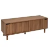 5five Muebles Y Carros De Apoyo>Mueble de TV SLIDY marrón de mdf con 2 puertas