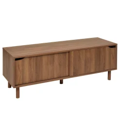 5five Muebles Y Carros De Apoyo>Mueble de TV SLIDY marrón de mdf con 2 puertas