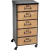 atmosphera Muebles Y Carros De Apoyo|Estilo Industrial>Mueble Metálico C/5 Cajones 42x42.8x87Cm