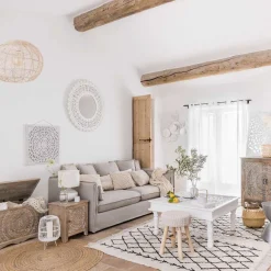 atmosphera Lienzos Y Cuadros Decorativos>Mural de Madera Tallada Blanco 58x58Cm