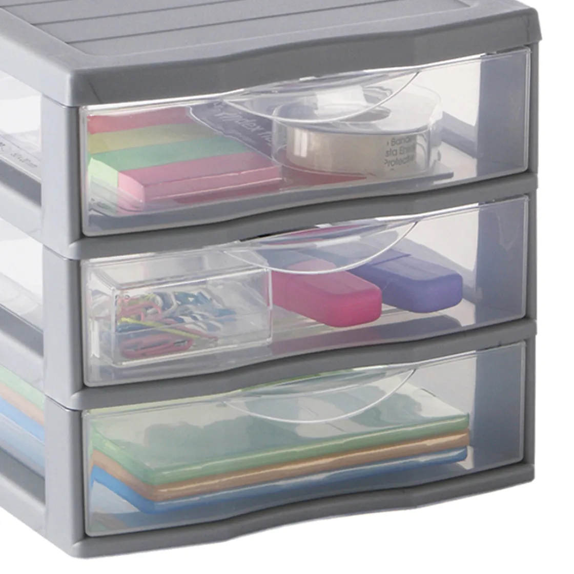 Accesorios De Almacenamiento>Organizador C/3 Cajones A5 Transparente